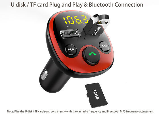 HFP HSP Bluetooth Car Kit Support TF Card 32G Usb Bluetooth Adapter For Car Music